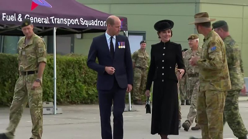 William and Kate Meet Troops Deployed for