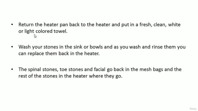 1. Clean up Hot stone massage