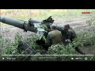 Советской пушкой-гаубицей калибра 152 мм войска ДНР молотят по позициям украинских Долбоёбов под Авдеевкой.