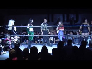 2018.10.17 Breastlemania - Scarlett Bordeaux  Katarina Leigh vs. Ruby Raze  Sage Sin in a Womens Tag Team wrestling match