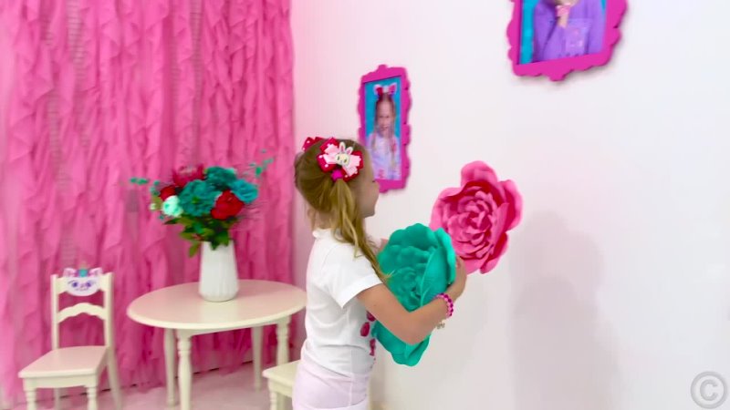 Like Nastya PRT - Nastya e papai decoram um quarto | Coleção de vídeos para crianças