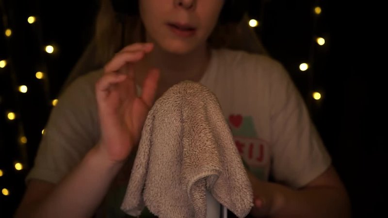 ASMR Divinity ASMR, soft ocean towel sounds no talking, blue