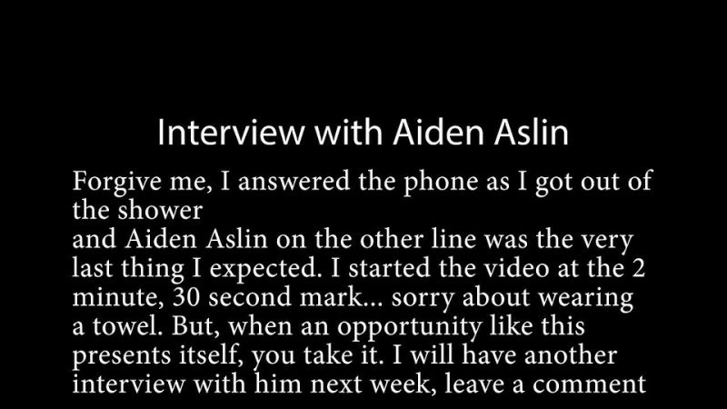 Surprise Interview with Aiden Aslin, who was Captured in