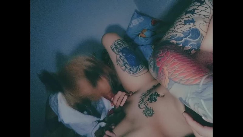 sg punk tattooed girl having fun with bf