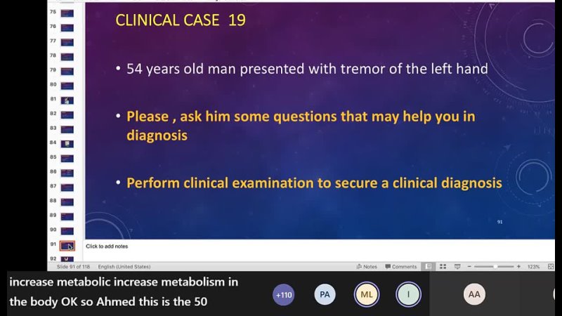 ST3.54 year old man with left hand tremor