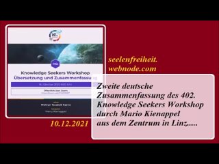 2. deutsche Zusammenfassung des 402. Knowledge Seekers Workshop