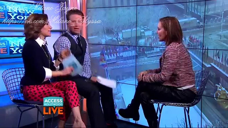 Alyssa Milano Access Hollywood Live- New York 2014