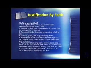 Dr. Thomas Jackson - Justification By Faith
