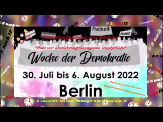 🔔🕑🔔Woche der Demokratie - Auftakskundgebung vor dem Reichstag - 03.08.22
