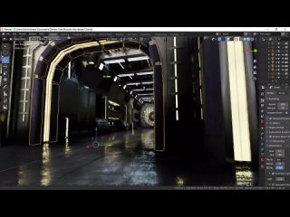 Make modular sci-fi interiors in Blender