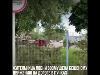 Жительница Лобни возмущена бешеному движению на дороге в Пучках.