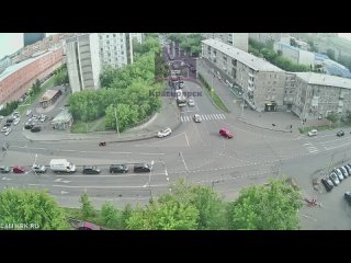 Мотоциклист упал в Красноярске