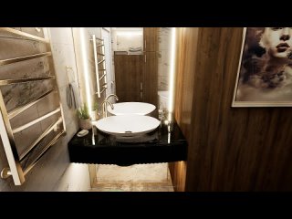 Дизайн интерьера ванной в жк Эталон сити