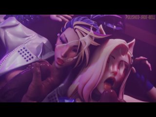 [POLISHED JADE BELL] - akali and ahri give fans a special opportunity blacked League of Legends lol 1080p