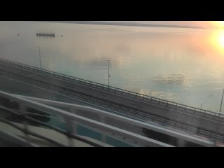 Крымский мост из поезда таймлапс
