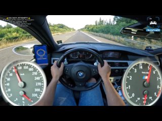 BMW M5 V10 E61 Touring 330kmh TOP SPEED on AUTOBAHN by AutoTopNL