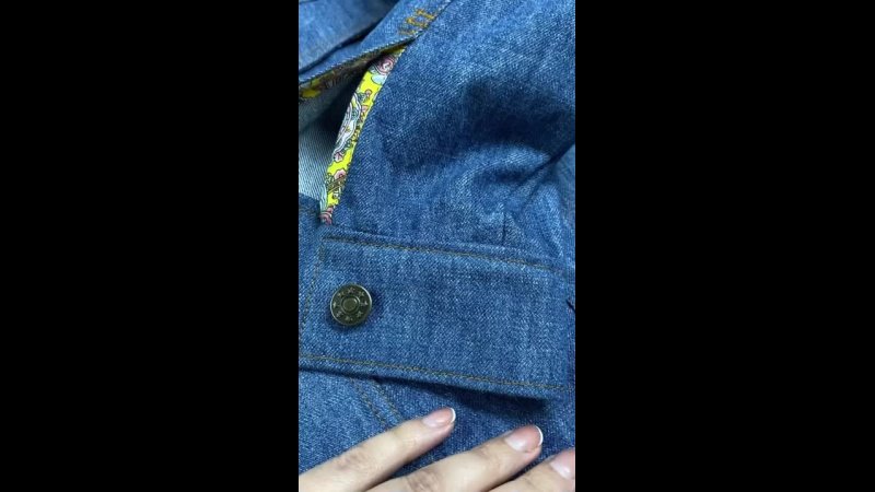 Как установить пуговицы на джинсовую куртку 