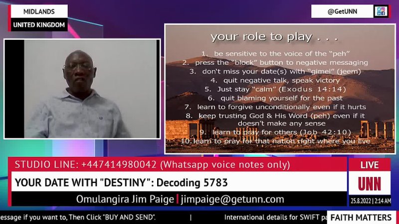 FAITH MATTERS |YOUR DATE WITH "DESTINY" | AUGUST, 24. 2022