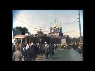 1934 год. Летняя Москва в цвете. Редкая хроника. Много москвичей, трамваев и лошадиных повозок.