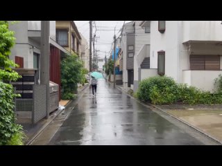 Ниси-Ои, утренняя прогулка под сильным дождем в Токио, Япония [bakaseye]