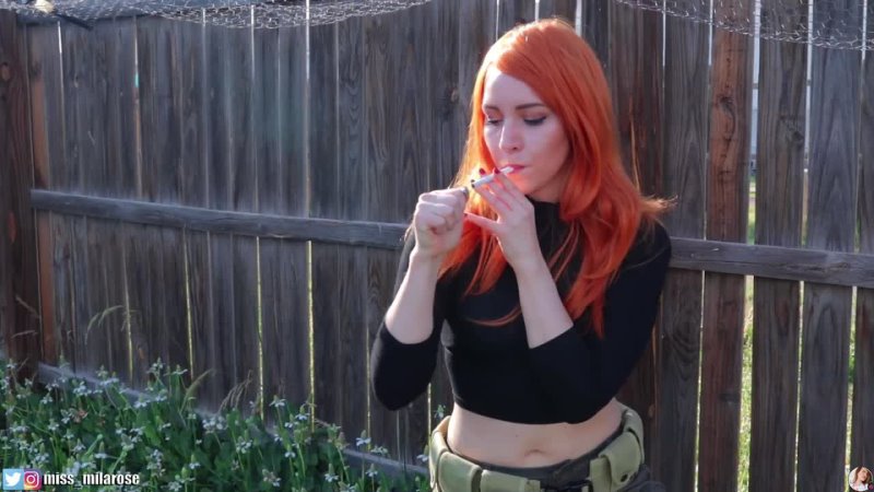 Mila Rose - Kim Possibles Outdoor Smoke Break
