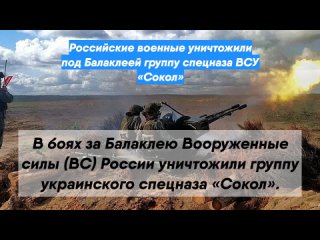 Российские военные уничтожили под Балаклеей группу спецназа ВСУ «Сокол»