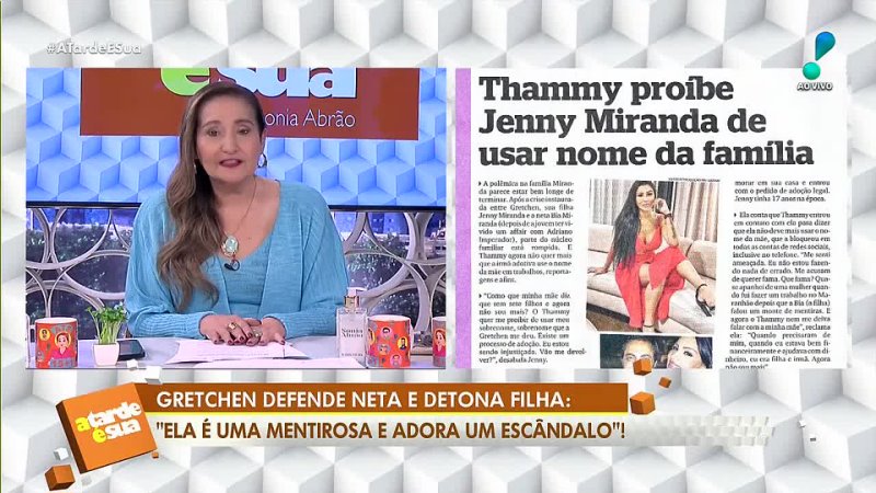 RedeTV - Gretchen defende Bia Miranda e expõe Jenny: “É mentirosa e adora um escândalo”