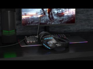 iamotus Two-in-One Headset: Wired Gaming Headset + Wireless Bluetooth Music Headphones