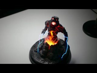 How To Make a Volcano Titan and Lightning Diorama   Polymer Clay   Epoxy resin