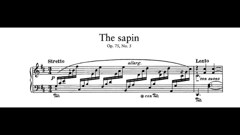 Jean Sibelius 5 Pieces for piano, no. 5 The Spruce ( Kazumasa