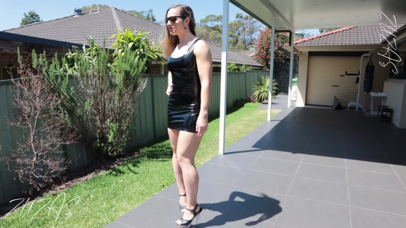 (207255) Mini Dress, review ( Yes its Black and Shiny ) You