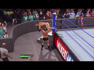 WWE 2k22_ Rhea Ripley vs Rey Mysterio (Dominik  Edge managers), intergender wrestling
