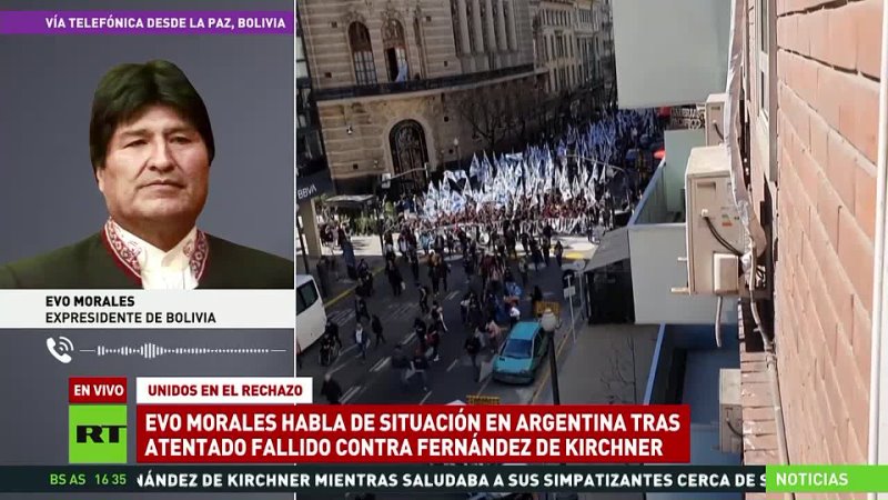 Evo Morales apunta contra por el atentado a Cristina