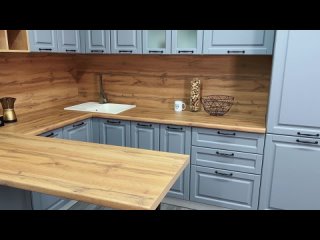 Кухонный гарнитур “Гарда“ оттенок серый эмалит