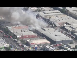 Massive fire in Boyle Heights