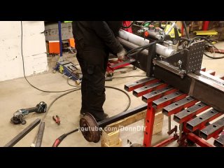 [Donn DIY] Hydraulic Log Splitter BUILD Part 2 - Press Slide, Spool Valve, Wheels & Axle