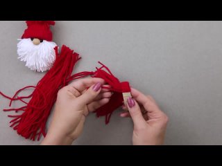 Charming gnome out of woolen _ Christmas ornaments _ Lets make a cute little gnome!