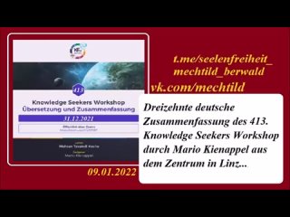 13. deutsche Zusammenfassung des 413. Knowledge Seekers Workchop