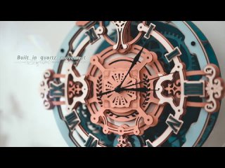Настенные кварцевые часы с механическим маятником ’’Романтическое послание’’ от Robotime