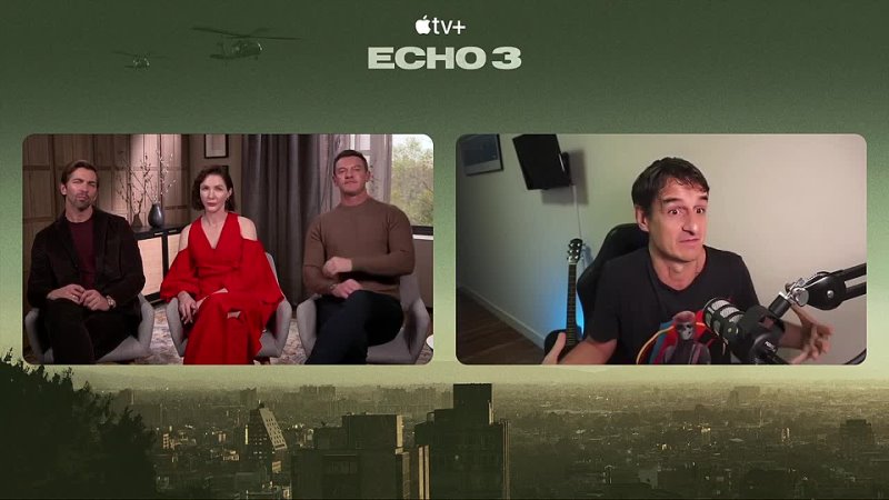 Luke Evans, Jessica Ann Collins, Michiel Huisman Talk ECHO 3