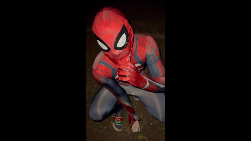 Spider Man sucking in