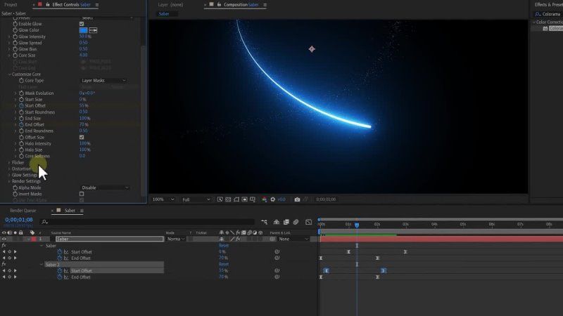 After Effects Saber Plugin Tutorlal Particles line l Saber