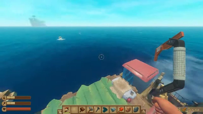 Убил акулу в Raft Выживание в Raft (серия без микрофона)