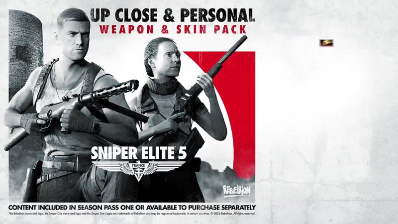 Sniper Elite 5 - Up Close  Personal Weapon  Skin Pack   PS5  PS4 Games