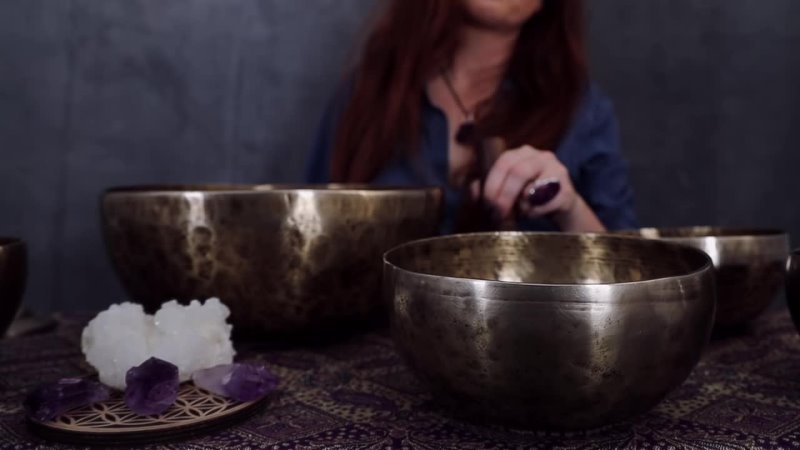 Whispers Red ASMR Soft Spoken Bowls Meditation for ANXIETY ASMR, Qi Sounds, Sleep