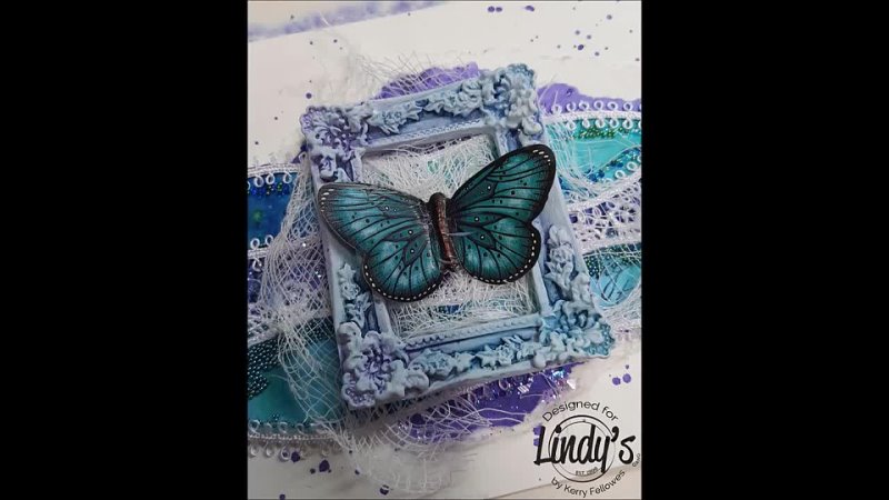 Bavarian Blue Butterfly Card by Kerry