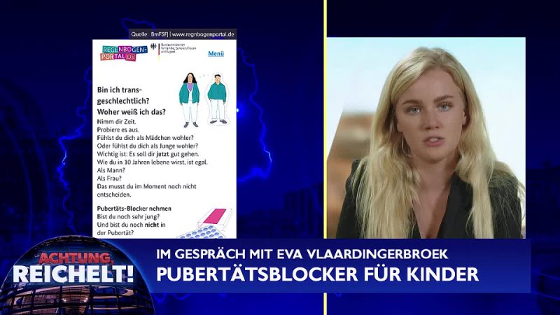 „Das ist ein Angriff der Linken auf die Kinder!“  Eva Vlaardingerbroek bei „Achtung, Reichelt!“