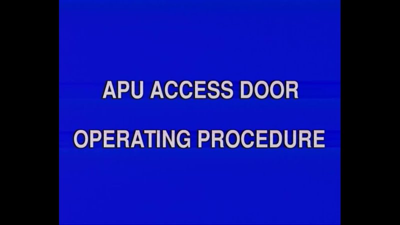 APU access door operating