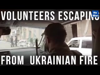 Russian volunteers escaping from Ukrainian fire!