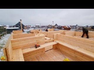 Строим деревянный дом 8 на 10 с мансардой в Выльгорте. Технология строительства и качество работы